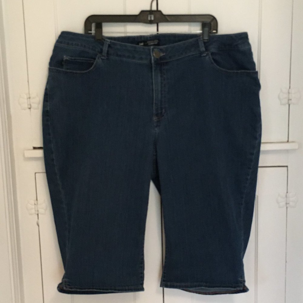 Lee Blue Denim/Jeans Capris 22W Medium